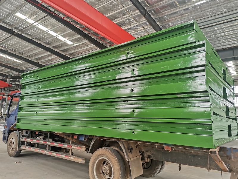 Shipping containers packed for transport