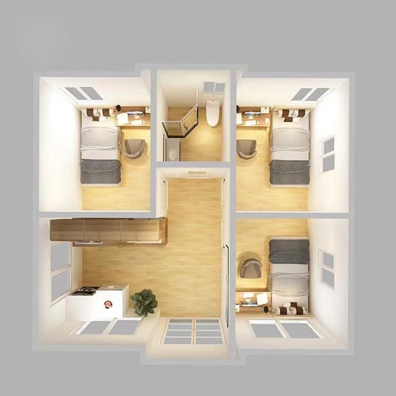 three bedroom layout