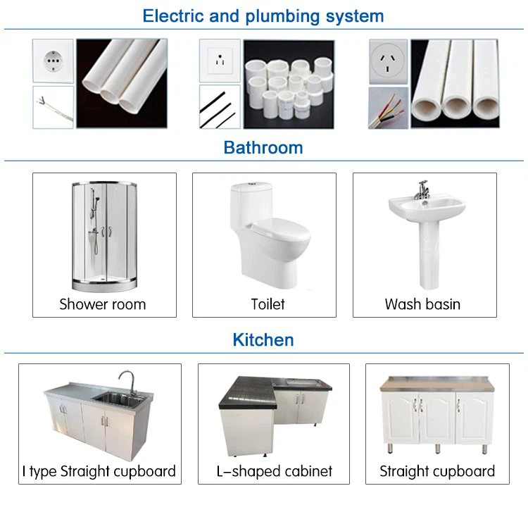 Expandable container house interior furniture