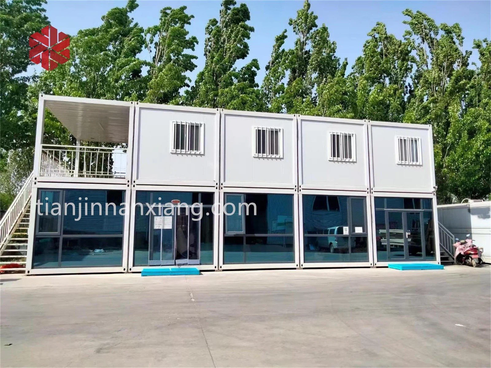 Double storey container house