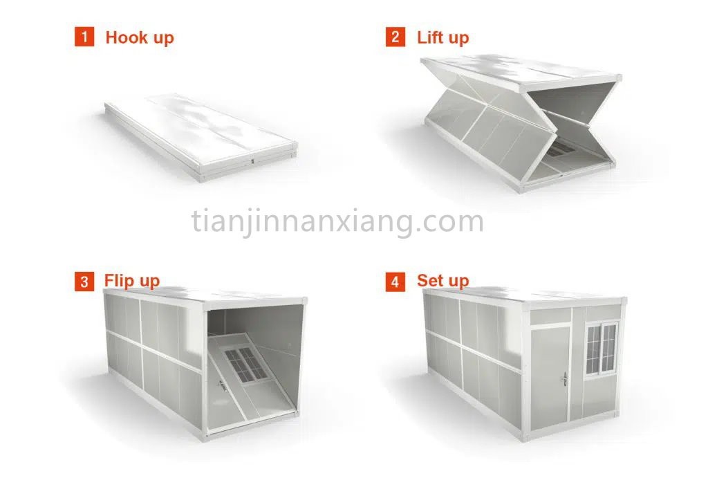 Folding container house installation steps