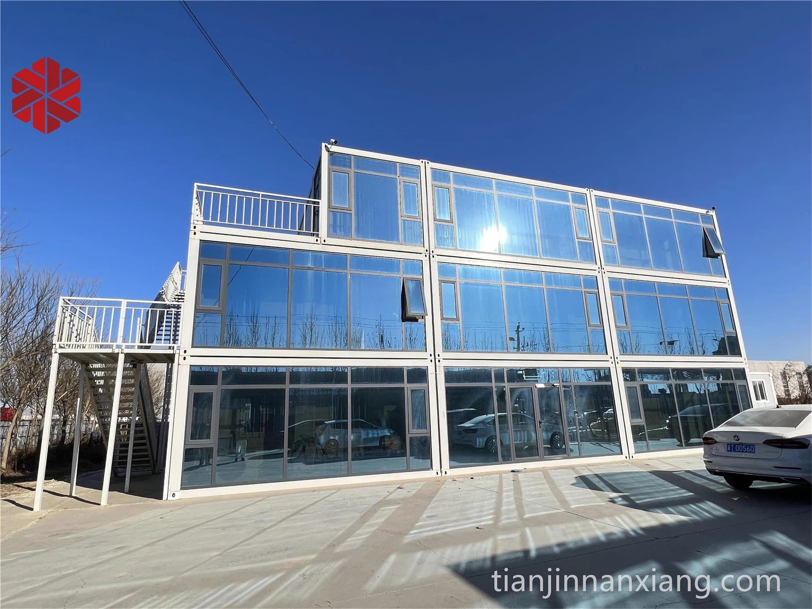 Installed cabin front view