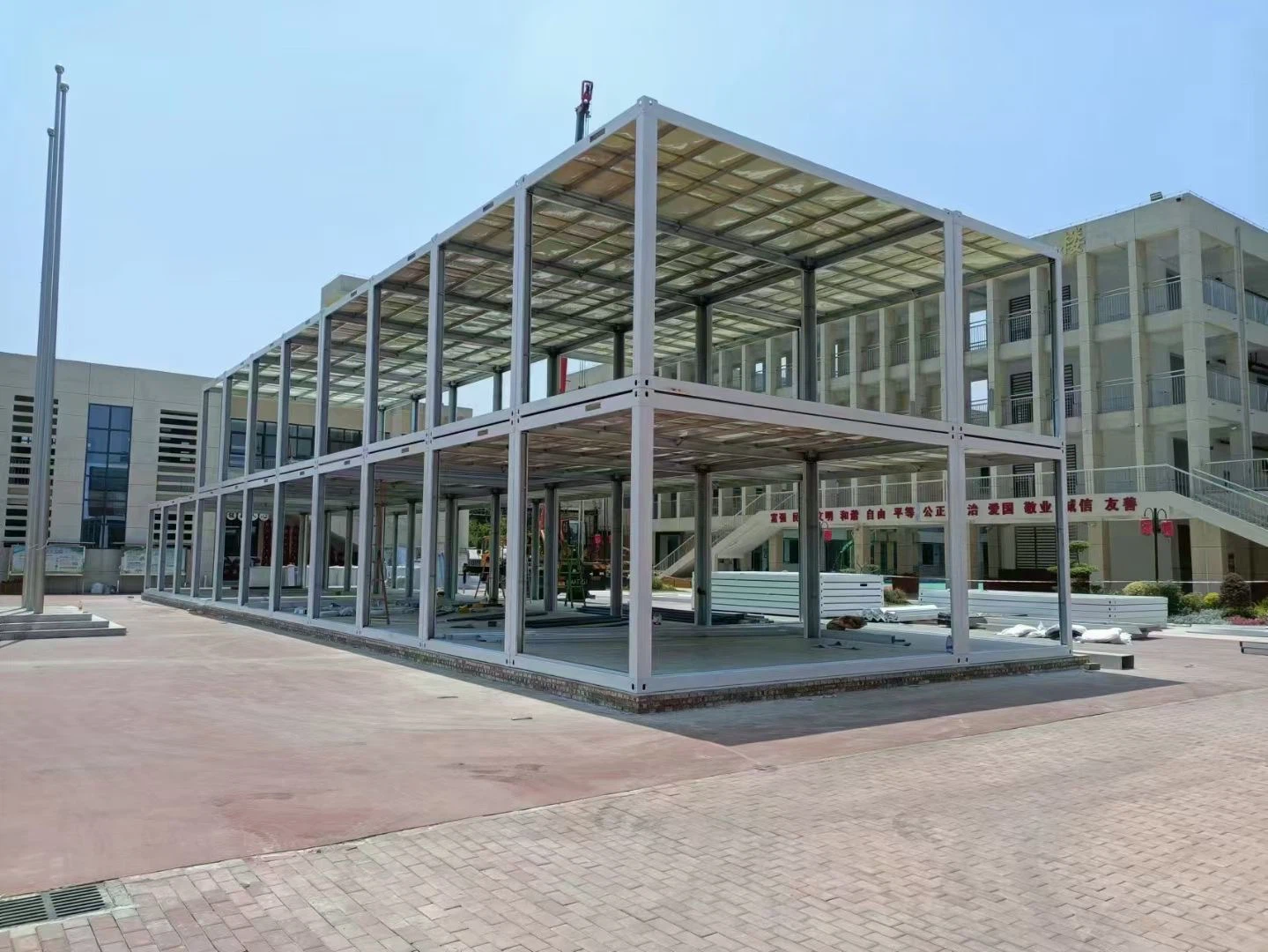 Cabin with open door