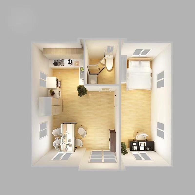 One bedroom layout