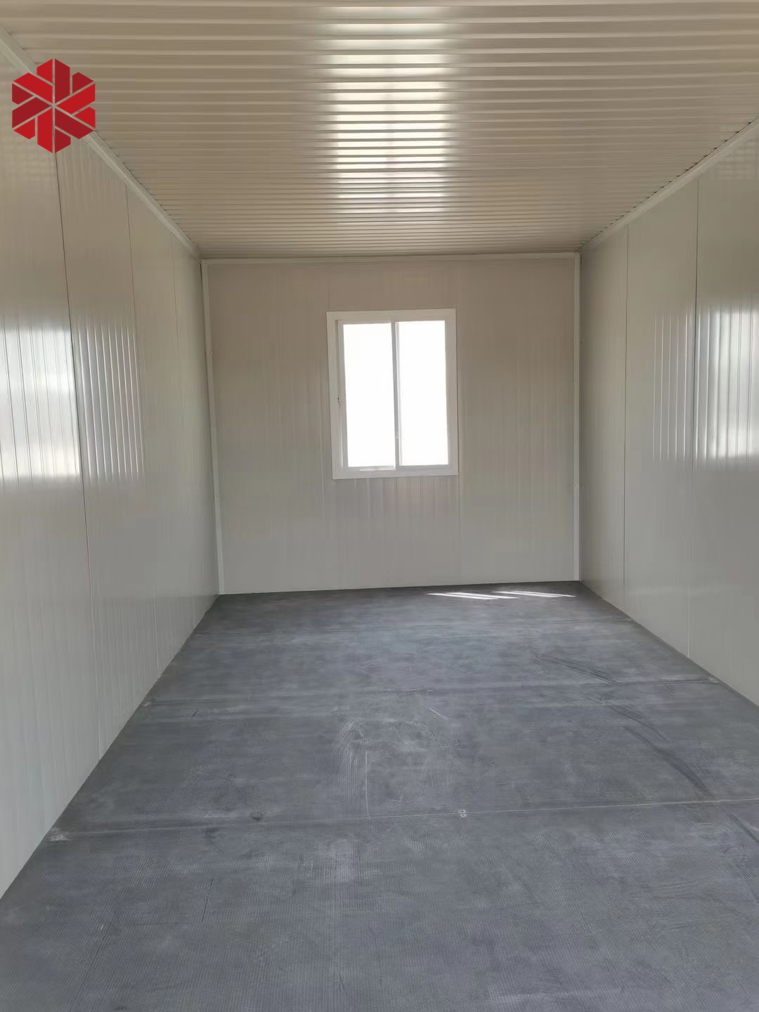Folding container house on site