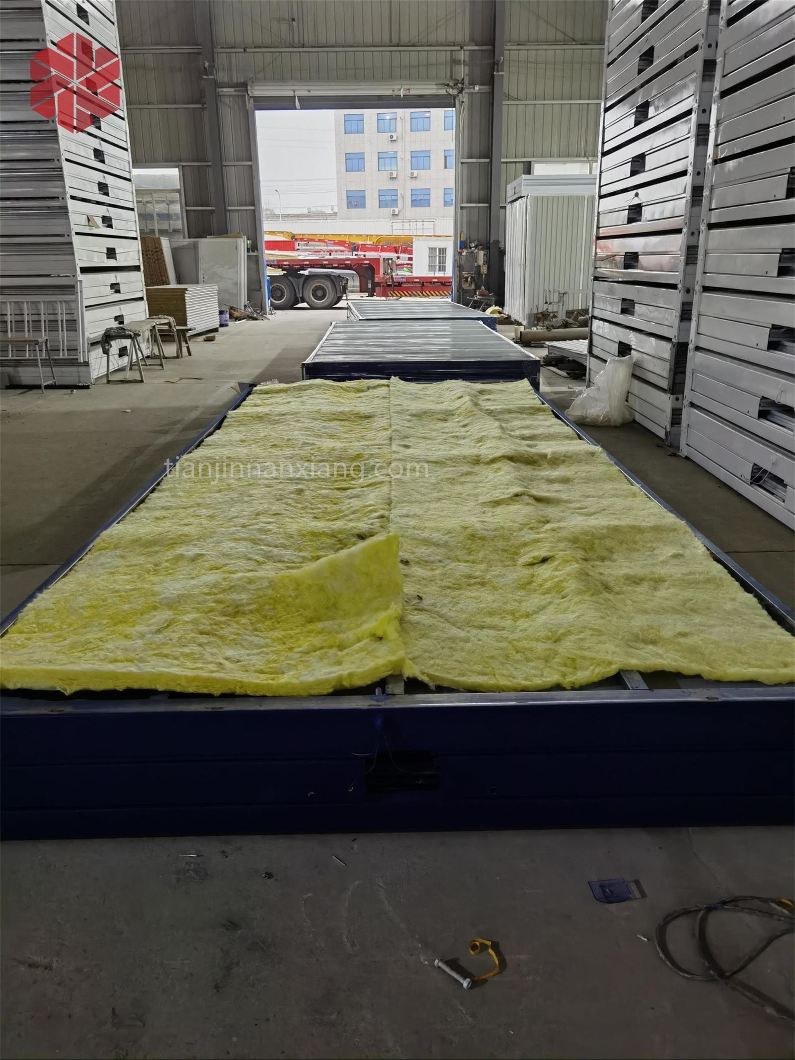 Container house under construction