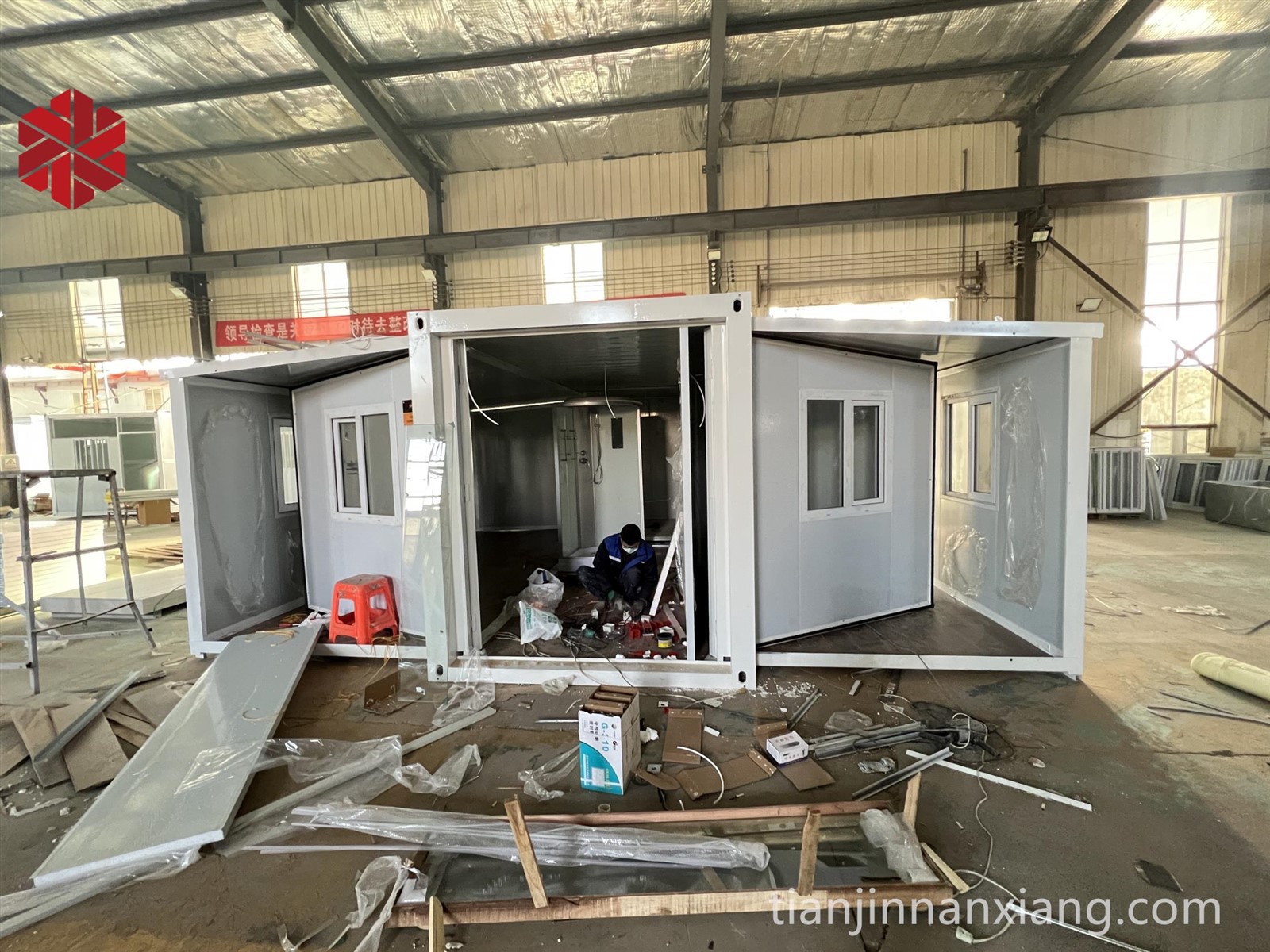 Finished modules staging area