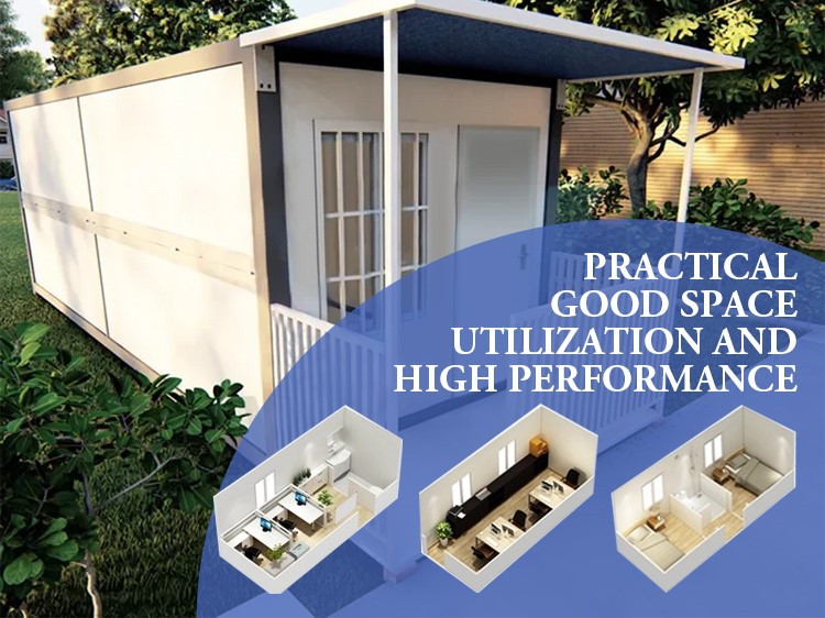 Folding container house interior view