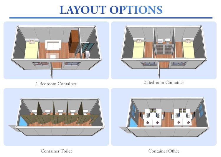 Folding container house exterior view