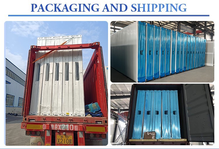 Folding container house interior view