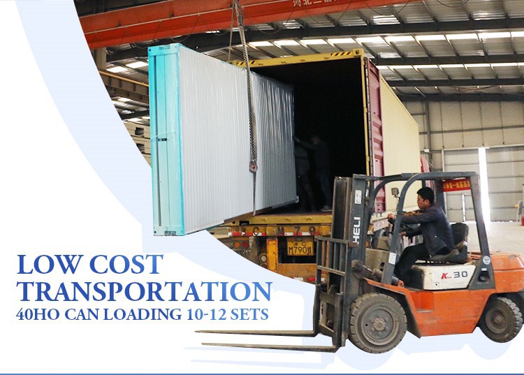 Folding container house interior layout